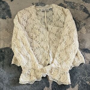 Delicate Lace Blouse in Cream